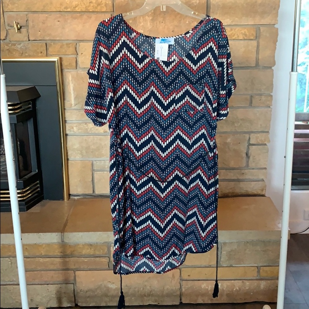 Navy Printed Dress - New with Tags